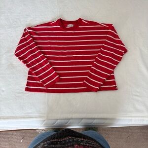 AYR Bold Red and White Striped Top